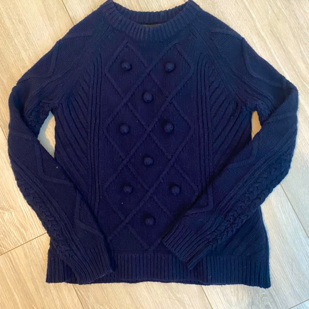 J Crew navy wool sweater- XXS
